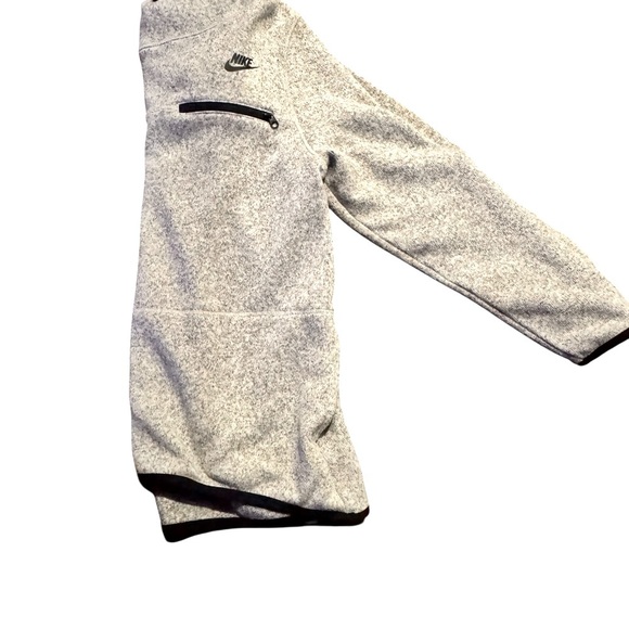 Nike Men's Heather Gray Hoodie Sweater Size Large Zip Chest Pocket - Picture 12 of 12